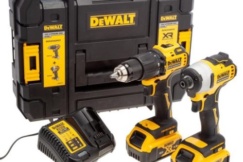 DEWALT DCK2062PM-GB 18V XR COMBI DRILL & IMPACT DRIVER TWIN KIT INC 1X 5.0AH & 1X 4.0AH BATTS
