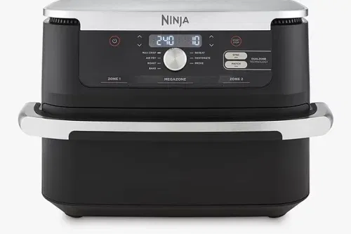 AUTO WIN-Ninja Foodi FlexDrawer Dual AF500UK Air Fryer, 10.4L, Black