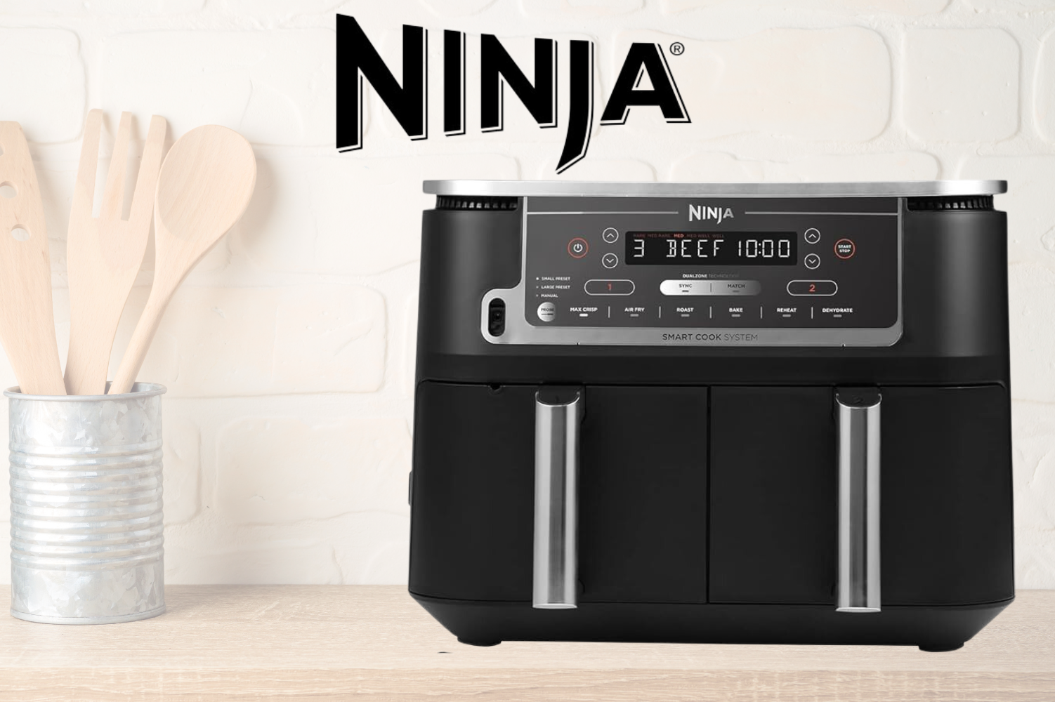 Ninja AF400 Foodi MAX Dual Zone Smart Cook Air Fryer, Black -AUTO WIN ...