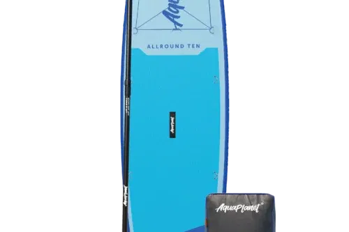 AQUAPLANET ALLROUND TEN 10’ INFLATABLE PADDLE BOARD PACKAGE - BLUE- AUTO WIN 01/04