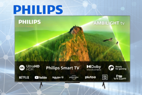 Philips 55PUS8108 (2023) LED HDR 4K Ultra HD Smart TV, 55 inch with Freeview Play, Ambilight & Dolby Atmos, Satin Chrome-07/04