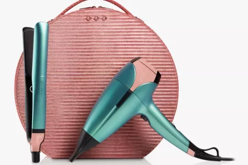 ghd Platinum+ Hair Straightener & Helios® Hair Dryer Gift Set, Alluring Jade 10/05