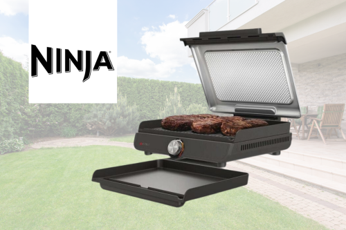 Ninja Sizzle Low Smoke Indoor Grill & Flat Plate, Black