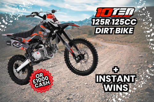 10Ten 125R 125cc Dirt Bike OR £1000 CASH ALT + INSTANT WINS -AUTO WIN