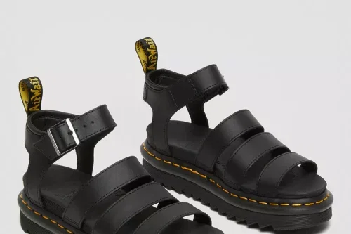 DR MARTENS-BLAIRE HYDRO LEATHER STRAP SANDALS- AUTO WIN 10/06