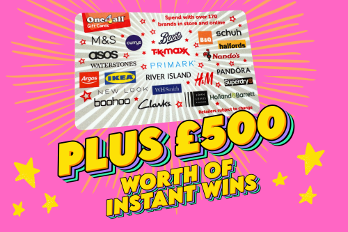 £100 One4All VOUCHER! PLUS £500 WORTH OF INSTANT WINS!
