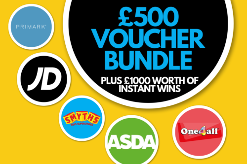 £500 VOUCHER BUNDLE, PLUS £1000 WORTH OF INSTANT WINS! AUTO WIN