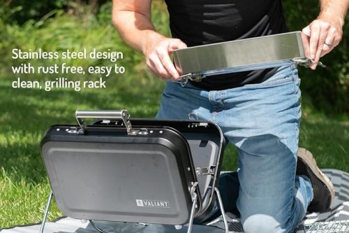 FOX GIVEAWAY- VALIANT PORTABLE FOLDING PICNIC & CAMPING BBQ - BLACK- AUTO WIN 01/06