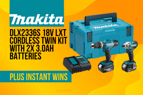 Makita DLX2336S 18V LXT Cordless Twin Kit with 2x 3.0Ah Batteries PLUS INSTANT WINS