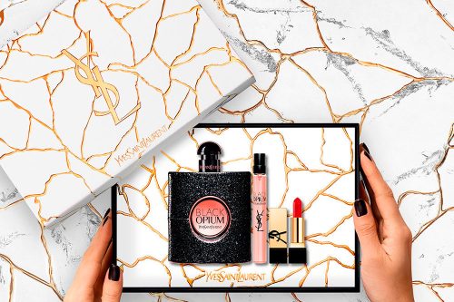 YVES SAINT LAURENT BLACK OPIUM EAU DE PARFUM 50ML GIFT SET - AUTO WIN 18/06