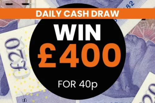 AUTO WIN-DAILY CASH DRAW – WIN £400 CASH FOR 40P-30/06