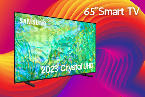 Samsung LED HDR 4K Ultra HD Smart TV, 65 inch with TVPlus, Black