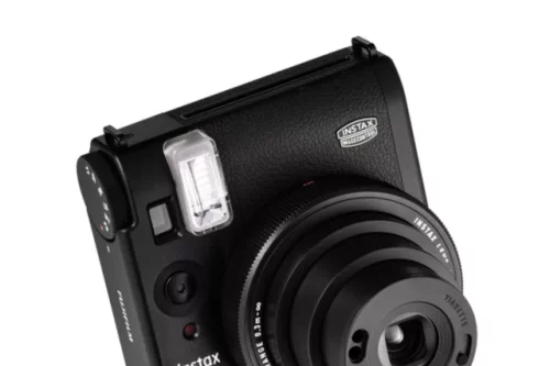 Fujifilm Instax Mini 99 Instant Camera with Built-In Flash & Shoulder Strap, Black-AUTO WIN