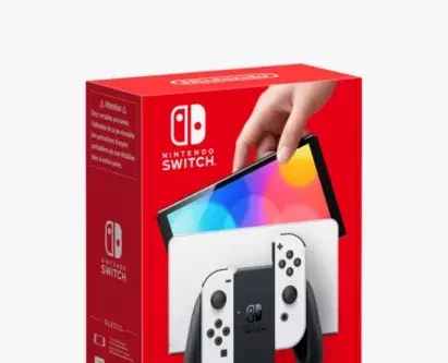 NINTENDO SWITCH OLED 64GB CONSOLE WITH JOY-CON, WHITE