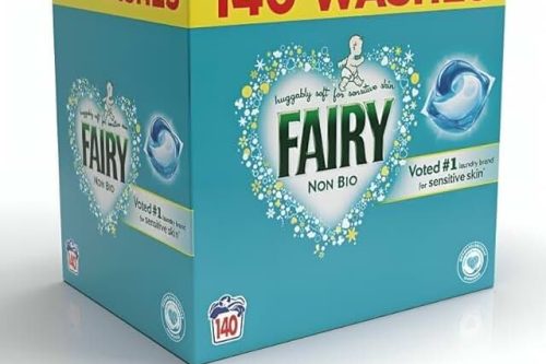 🦊Fairy Non Bio Pods, 140 Washes, Laundry Detergent, Washing Liquid Tablets/Capsules -AUTO WIN- 25/07