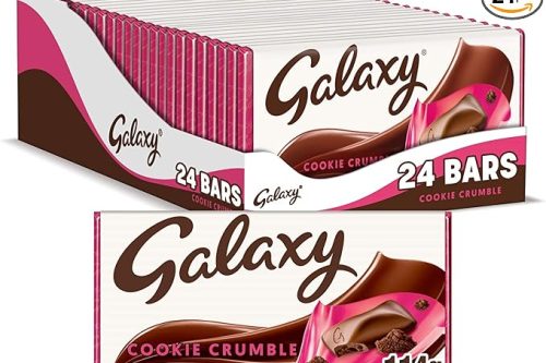 🦊Galaxy Cookie Crumble Chocolate Bar Bulk Box, Chocolate Gift, Milk Chocolate, Bulk Chocolate, 24 x 114g-AUTO WIN