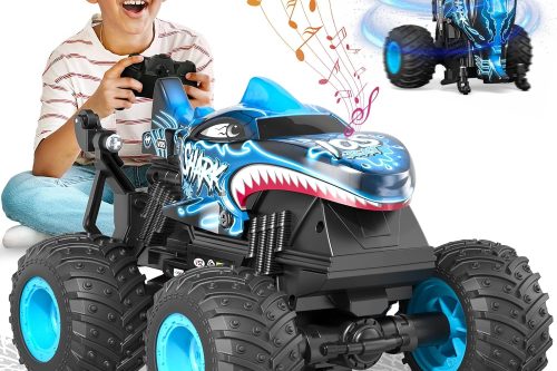 🦊SUNRAD REMOTE CONTROL CAR, RC MONSTER TRUCK WITH 360°ROTATION UPRIGHT WITH LED LIGHTS AND MUSIC, -AUTO WIN 31/07