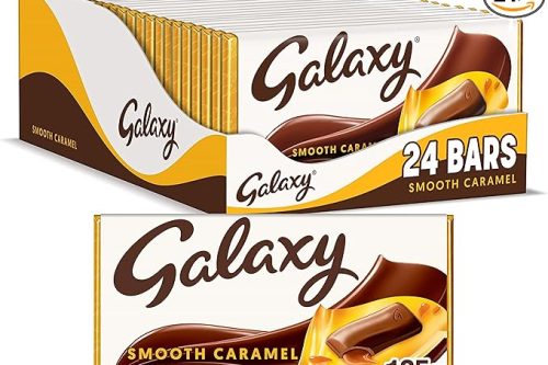 🦊Galaxy Smooth Caramel Chocolate Bars Bulk Box, Chocolate Gift, Milk Chocolate, Bulk Chocolate, 24 x 135g-AUTO WIN