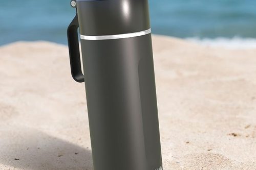 Ninja Thirsti Water Bottle and Flask 700 ML With Leak-Proof Lid, Stainless Steel Bottle, Black AUTO WIN 13/07