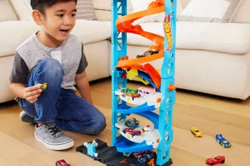 🦊Hot Wheels City Transforming Race Tower -AUTO WIN