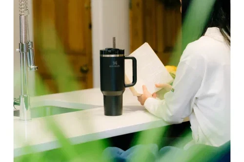 🦊Stanley Quencher Recycled Stainless Steel Flowstate Tumbler, 1.18L, Black- AUTO WIN 22/08