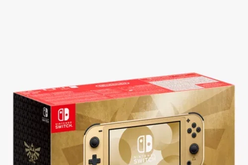 Nintendo Switch Lite: Hyrule Edition, Gold + 12 Months Nintendo Switch Online Membership