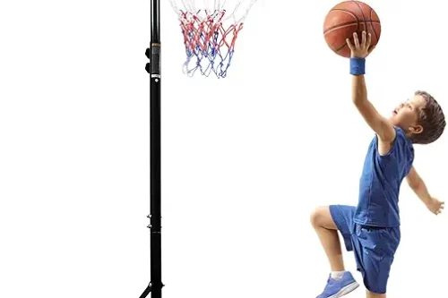 🦊 DAWOO Portable Basketball Hoop System Adjustable Height 179-209cm on Wheels, 28 Inch Backboard, Basketball Goals Indoor/Outdoor-AUTO WIN