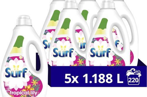 🦊Surf Tropical Lily Concentrated Liquid Laundry Detergent infused with natural essential oils for fresh and clean washing 5x 1.188 L (220 washes)- AUTO WIN 04/09