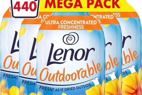 🦊Lenor Outdoorable Fabric Conditioner, 440 Washes, 6.16 L (770 ml x 8), Summer Breeze, Ultra Concentrated, 17/08