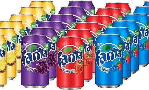 🦊 Fanta Four Flavours - Berry, Pineapple, Grape & Strawberry - 6 Cans of Each Flavour (24 Total) (355ml)