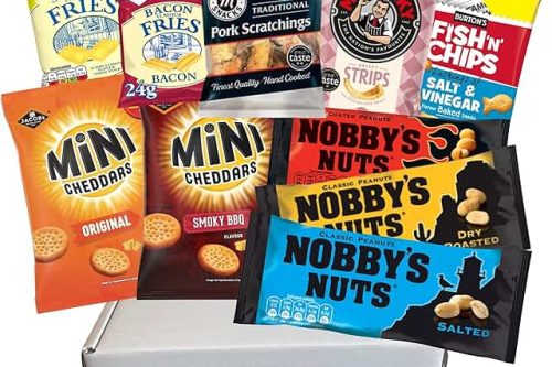 🦊 ULTIMATE SNACK BOX – CRISPS, NUTS, PORK SCRATCHINGS – MINI CHEDDARS, SCAMPI & BACON FRIES -3 WINNERS- 08/08