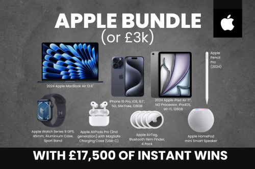 Apple Bundle (or £3k) with £17,500 of Instant Wins -15/08