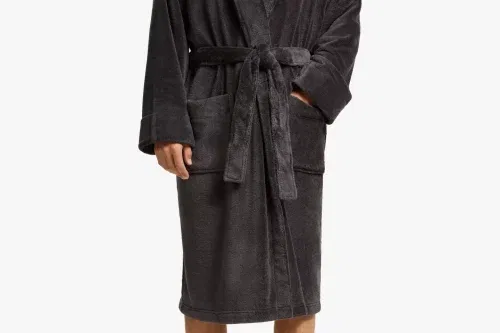🦊JOHN LEWIS SHEARED FLEECE ROBE - GREY - AUTO WIN 03/10
