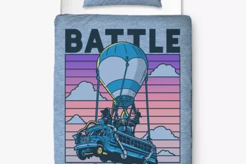 🦊Fortnite Easy Care Reversible Single Duvet Cover Set, Multi-AUTO WON