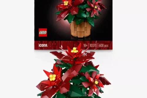 🦊LEGO Icons 10370 Poinsettia Flower Decor Building Set