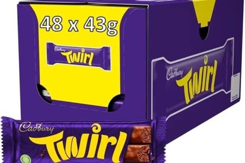 🦊Full Boxes Of Chocolate Bars, Assorted Flavours and Sizes (Twirl 48 Bars x 43g)-Auto Win