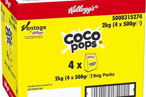 🦊 Kelloggs Coco Pops Cereal Bag Pack - 4X500G- AUTO WIN