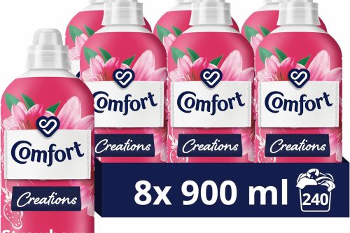 🦊Comfort Creations Strawberry & Lily Fabric Conditioner with Stay Fresh technology 240 washes (8x 900 ml)- AUTO WIN 28/09