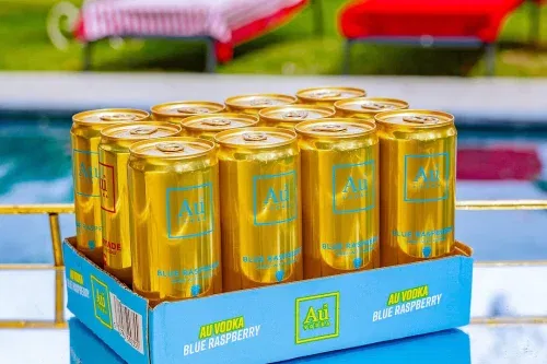 🦊AU VODKA BLUE RASPBERRY PRE-MIXED 12 CANS 26/09