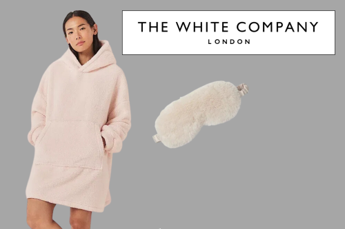 Snuggle Blanket Hoodie & Faux Shearling Eye Mask- THE WHITE COMPANY- AUTO WIN