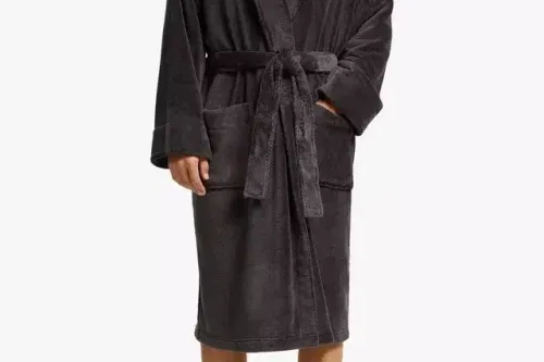 🦊John Lewis Sheared Fleece Robe, Grey- AUTO WIN 27/10