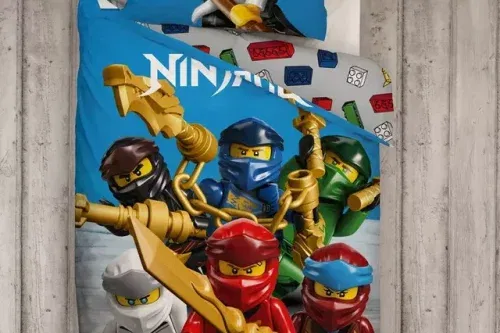🦊Ninjago Reversible Pure Cotton Duvet Cover and Pillowcase Set, Single- AUTO WIN 22/10