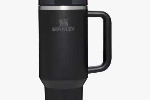 🦊Stanley Quencher Recycled Stainless Steel Flowstate Tumbler, 1.18L, Black-AUTO WIN