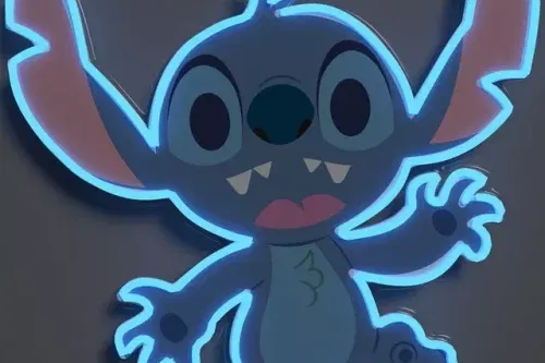 Disney Stitch Body LED Neon Sign, Blue-AUTO WIN