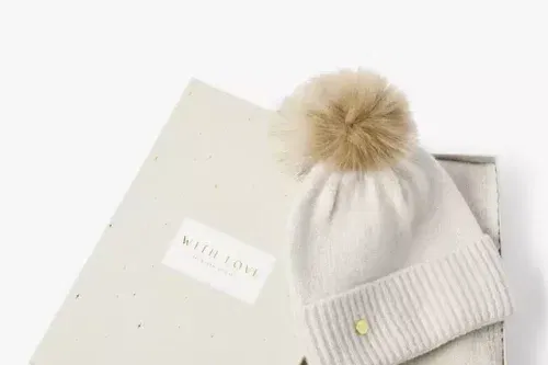 🦊 Katie Loxton With Love Hat & Scarf Gift Set, Taupe-AUTO WIN