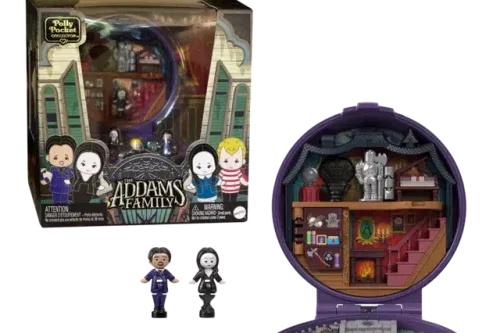 🦊 Polly Pocket x The Addams Family House & Courtyard Playset-AUTO WIN