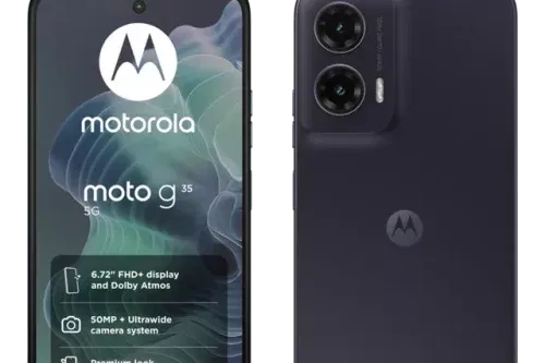 Motorola Moto g35 Smartphone, Android, 4GB RAM, 6.7”, 5G, SIM Free, 128GB, Graystone-AUTO WIN