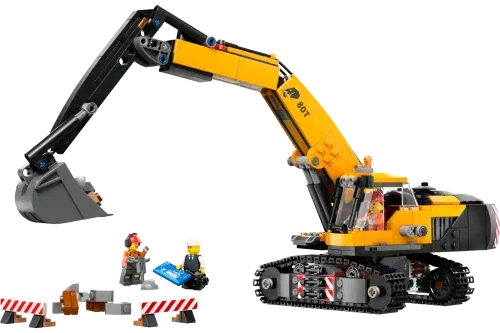 🦊 LEGO Yellow Construction Excavator-AUTO WIN