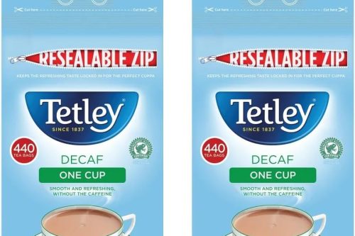 🦊Tetley One Cup Decaf Tea, Pack of 2 X 440 Tea Bags (Total 880 Teabags)- AUTO WIN 27/10