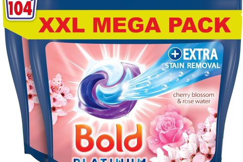 🦊Bold Platinum PODS Washing Liquid Laundry Detergent Capsules, Cherry Blossom & Rose Water, Extra Stain Removal- AUTO WIN 27/10
